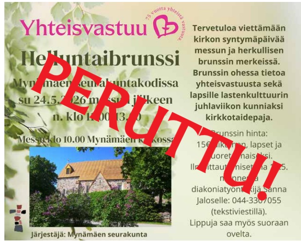 Helluntaibrunssi 24.5.2026 on jouduttu valitettavasti perumaan.