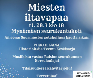 Miesten iltavapaa 28.3.2023 mainos.
