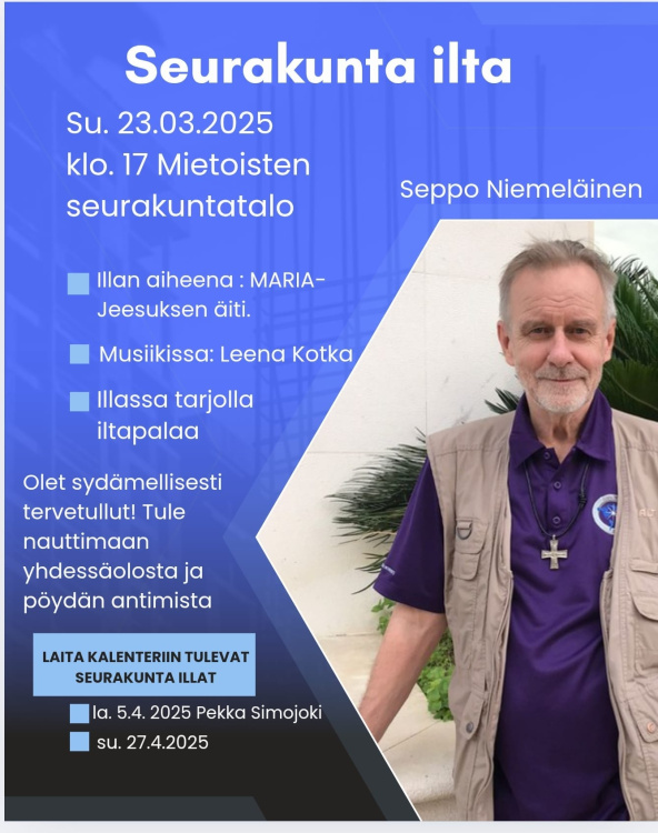 Seurakuntailta Seurakuntailta 23.3.2025