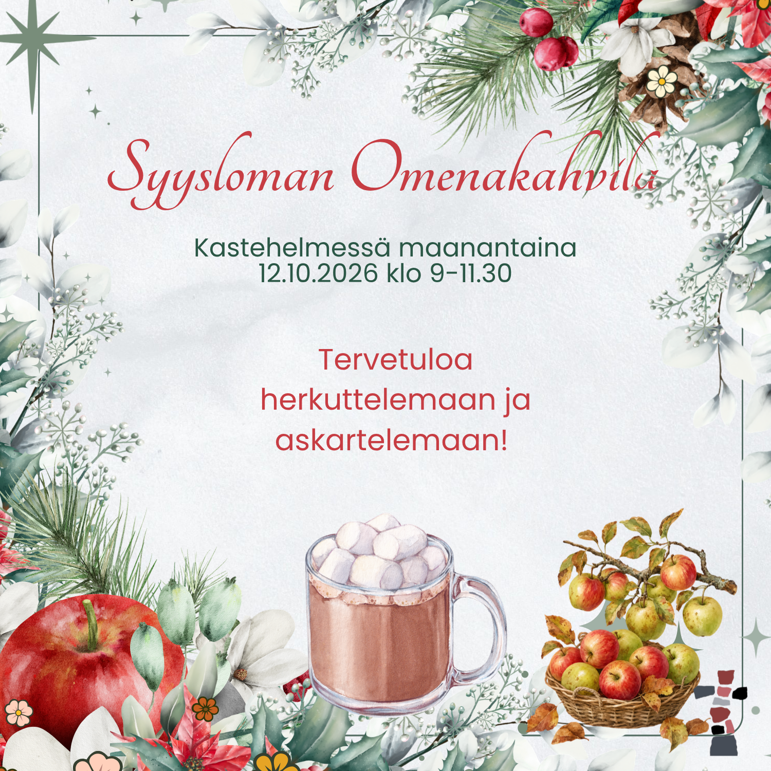 Omenakahvila tarjoaa omenaisia herkkuja ja puuhaa syysloman iloksi