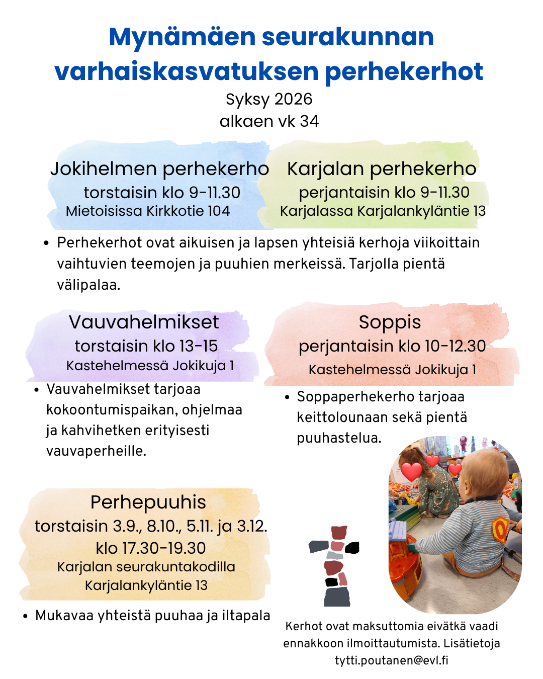 Mynämäen seurakunnan varhaiskasvatuksen perhekerhot